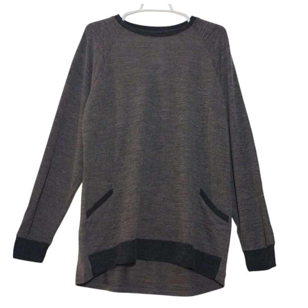 Alishebuy Women's Long Sleeve Grey Sweatshirt with Pockets, Size L. NWT.